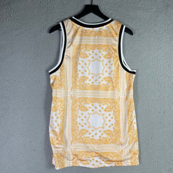 Baroque Bandana Print Gold Tank Top Men’s Medium Sleeveless Streetwear G-NET - Picture 3 of 10
